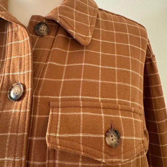 NWT Madewell Waffleback Branner Shirt Jacket in Windowpane Women’s Size XS - Picture 9 of 14